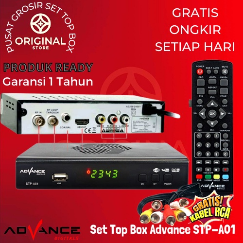 [ READY STOK ] SET TOP BOX STB TV DIGITAL DVB T2 ADVANCE STP A01 WIFI FULL HD