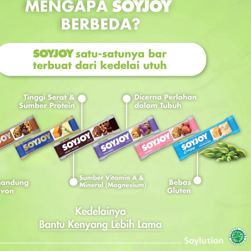 

FRESHH ♗ SOYJOY Snack Bar Kedelai Mochachoco Cashew isi 6 Bar,