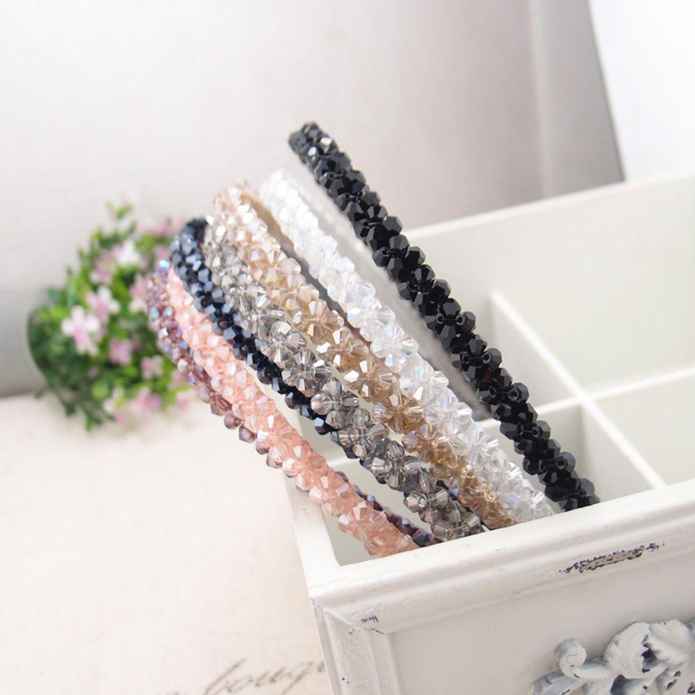 Needway Wanita Kristal Logam Hairband Bling Headband Hairwear Aksesoris Hair Band Perhiasan Pernikahan 6warna Hadiah Gadis Lady Kepala Rantai