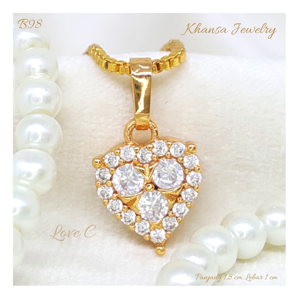 PGX Liontin Kalung Xuping Wanita Perhiasan Lapis Emas Aksesoris Fashion - I217
