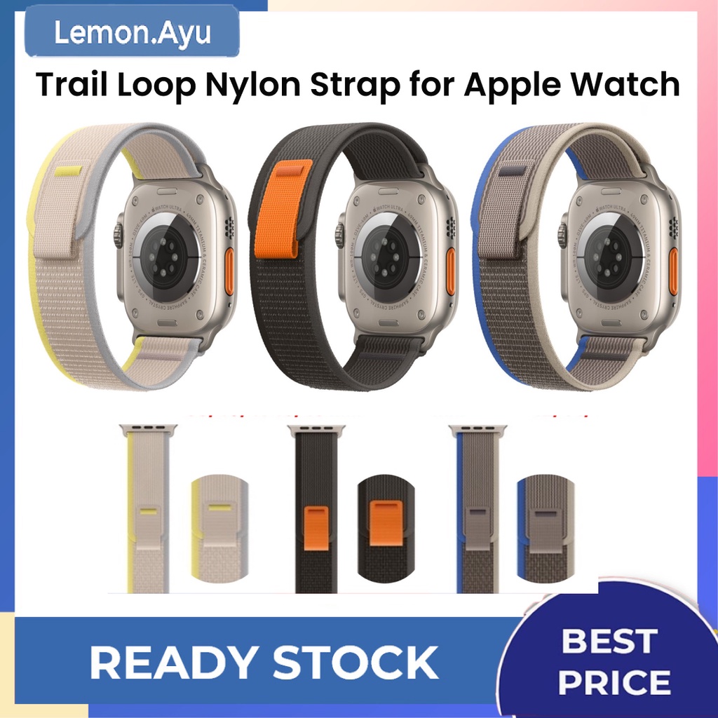 iWatch Tali Model TRAIL LOOP Bahan Nilon replacement Strap for Apple watch series 8 7 6 5 4 3 Ultra