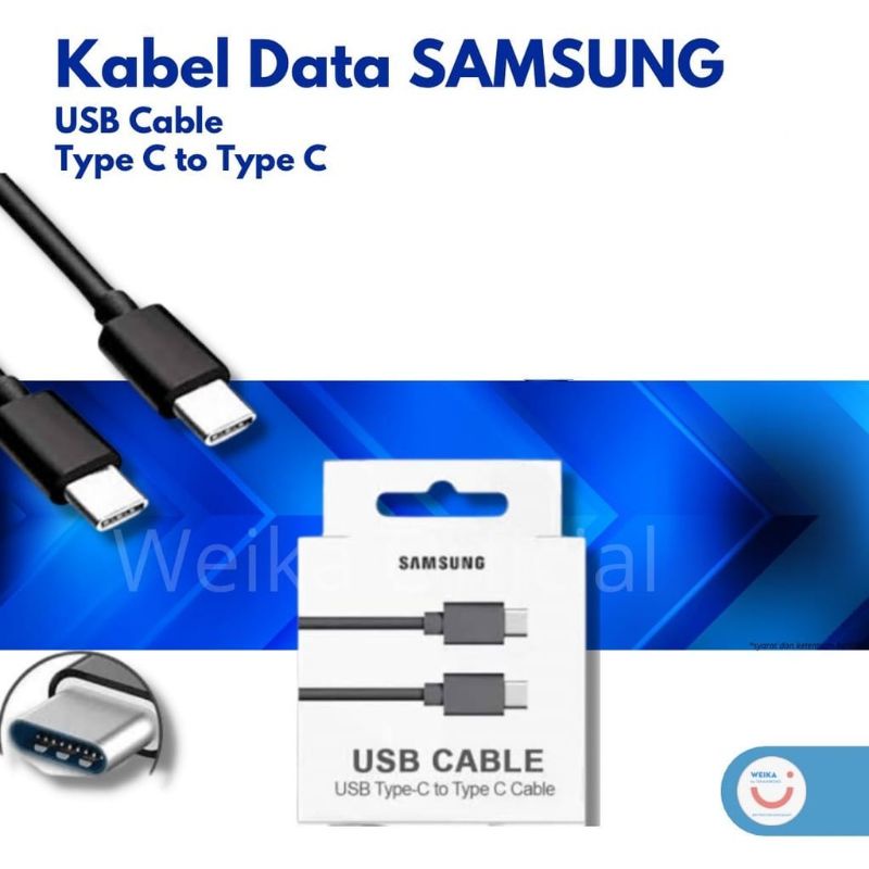 KABEL DATA SAMSUNG TYPE-C TO TYPE-C KABEL CHARGER TIPE C TO C KABEL CASAN TYPE C TO C FAST PD3.0