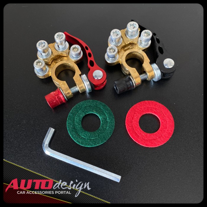 QUICK RELEASE KEPALA AKI MOBIL KUNINGAN