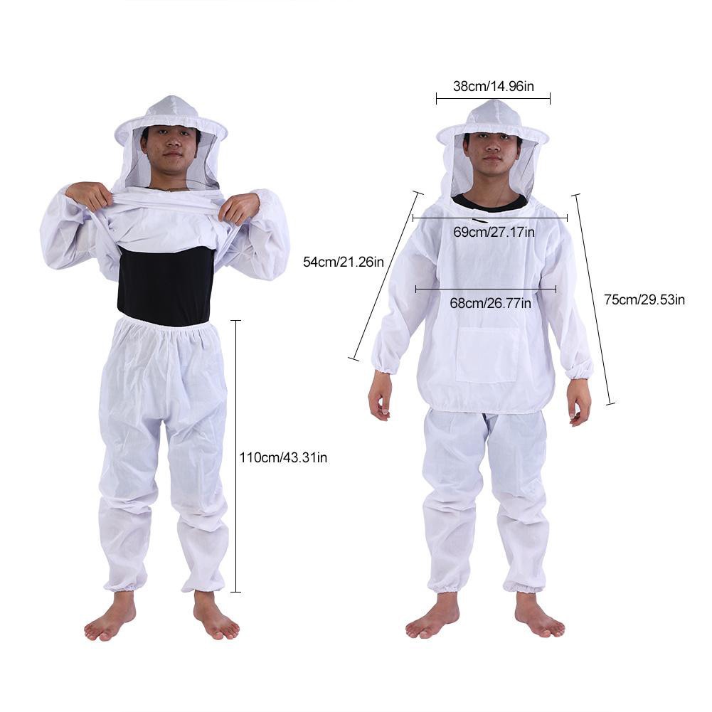 Baju Anti Lebah - Jaket Anti Lebah - Ternak Lebah - Beekeeping - Fullbody Warna Putih