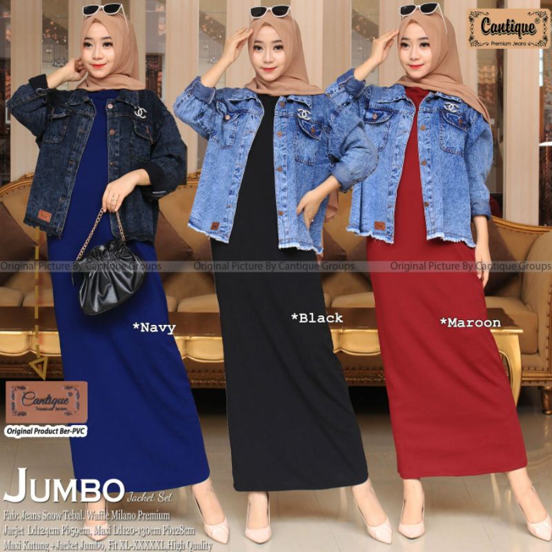 [PROMO] one set inner dan jaket//One Set Dres Outher Jaket Jeans Crop Rawis One Set Inner Jaket 2022