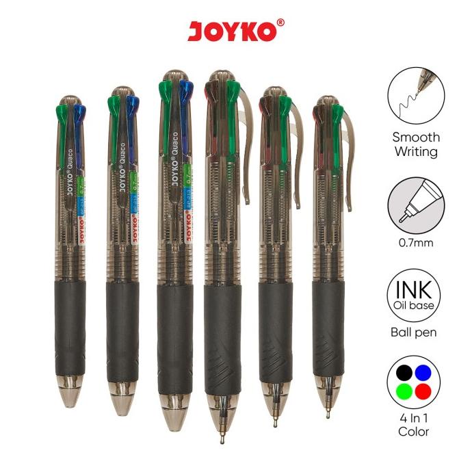 

Ball Pen / Pulpen / Pena Joyko BP-213 / Quaco/ 0.7 mm/ 4 Warna/ Colors