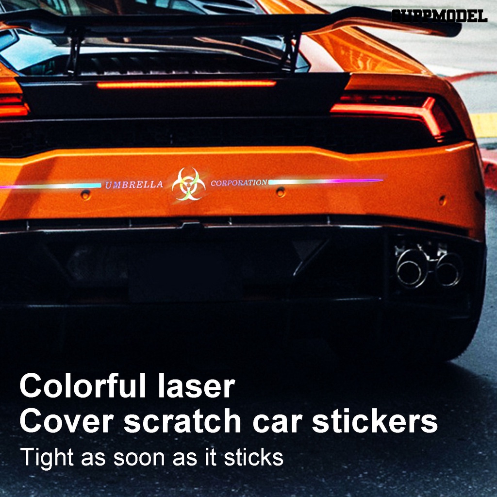 [Dekorasi] Laser Stiker Mobil Removable Reflektif Mahkota/Tengkorak/Payung Cetak Decal Aksesoris Styling Mobil