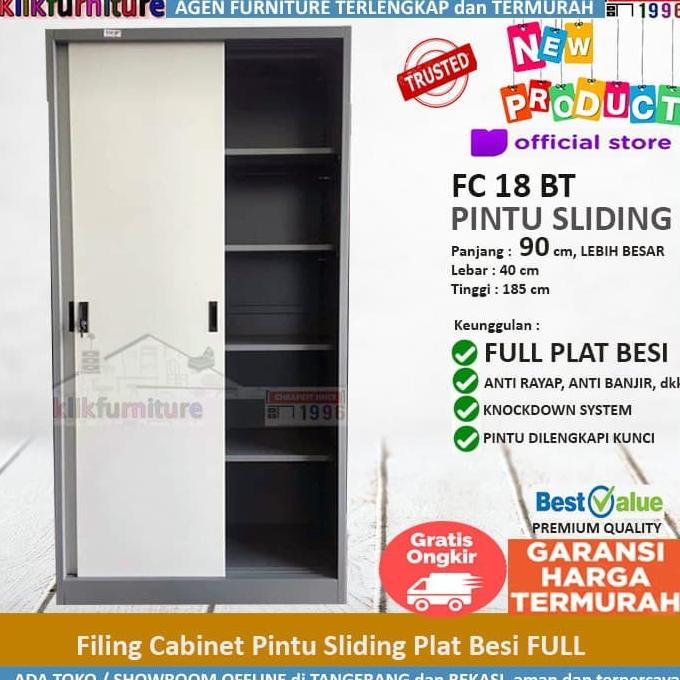 

Lemari Arsip Besi Kantor Pintu Sliding PLAT FC18BT