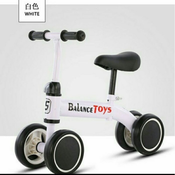 Balance Bike Kids Roda 4 Sepeda Keseimbangan Anak Roda 4 Push Bike - Biru