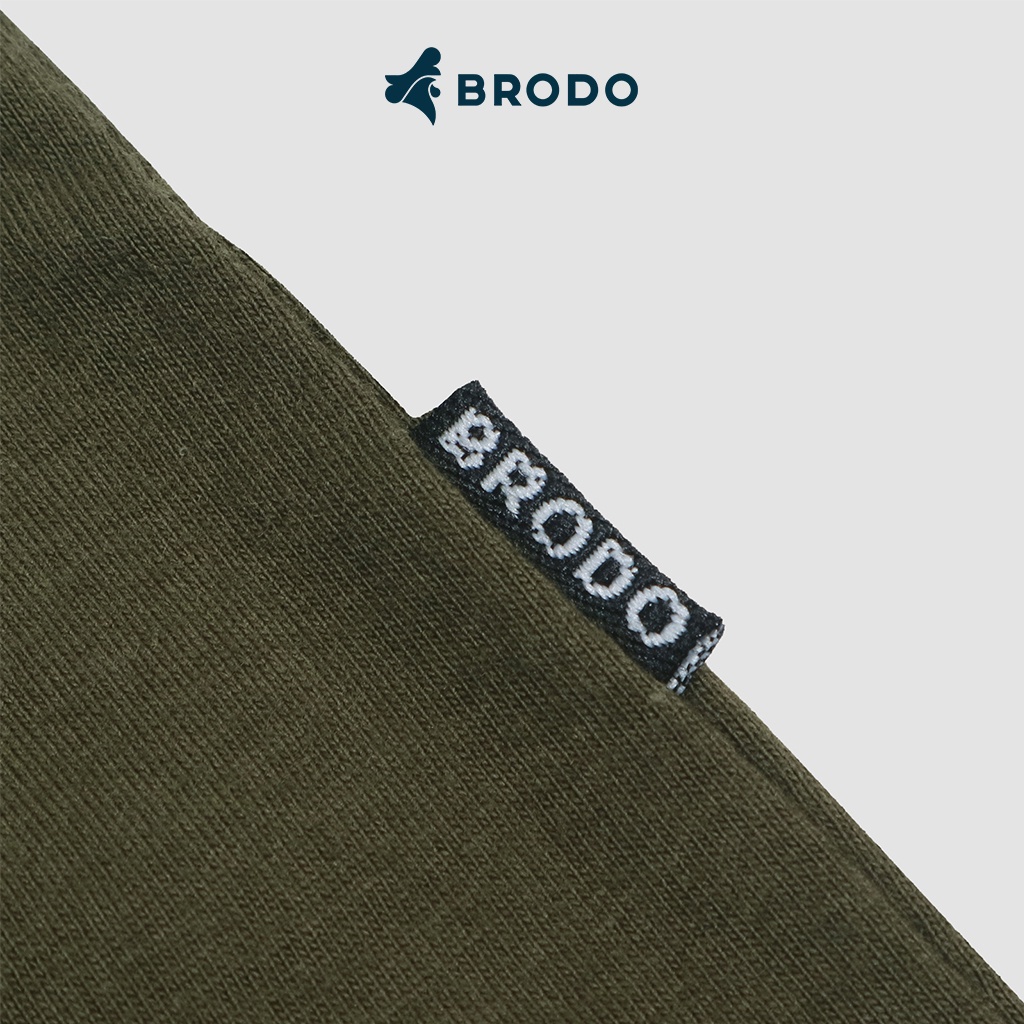 BRODO - Kaos Brodo Henley Long Sleeve Olive Size M