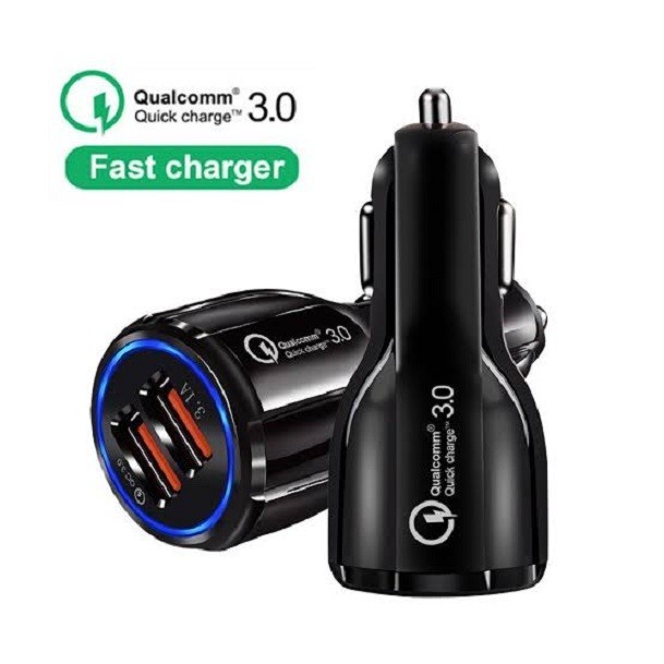 Car Charger Mobil TAFFWARE QC3.0 2 Port USB 3.1A Fast Charging