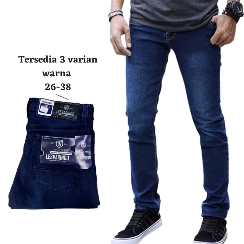 Celana Panjang Jeans Pria slimfit Skinny Jeans Pria streach melar bahan ngaret// HZ JEANS