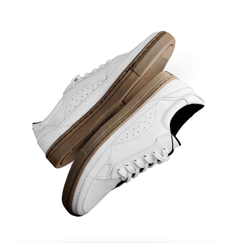 JOSE WHITE GUM - Sepatu Sneaker Sniker Sneker Pria Casual Original
