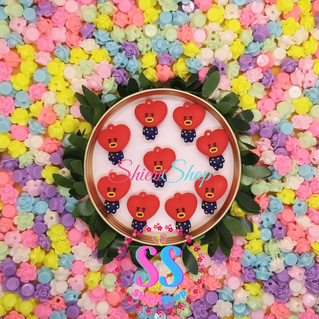 Clay Resin BTS Bandul 10 PCS - Resin Clay - Resin Dove - Clay Resin Murah - Clay Resin Cute - Bross 