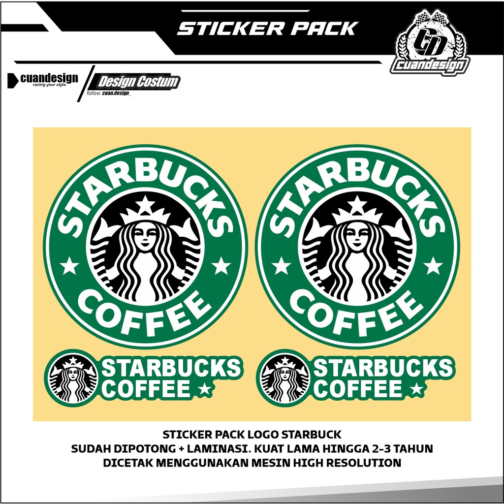 

STICKER PACK / STIKER SET PRINTCUT LOGO STARBUCKS