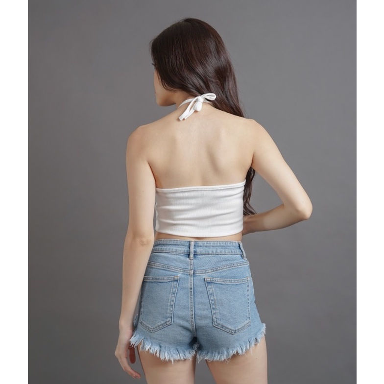 CAVALU Korean Halter Tanktop Knit Crop Top Sexy 124