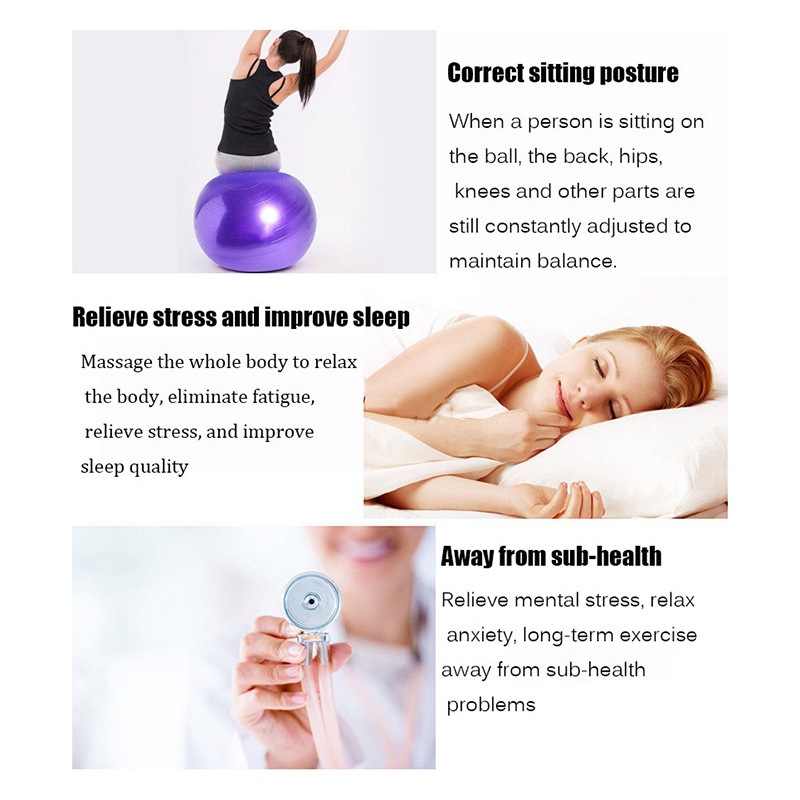 KAGK GymBall Bola Yoga Ibu Hamil Senam Bola Olahraga Pilates Fitness (Bonus Pompa)