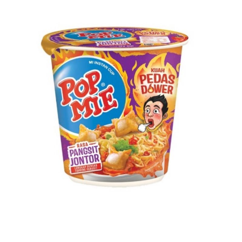 Pop mie goreng pedas gledek dan kuah pedas dower 75 gram