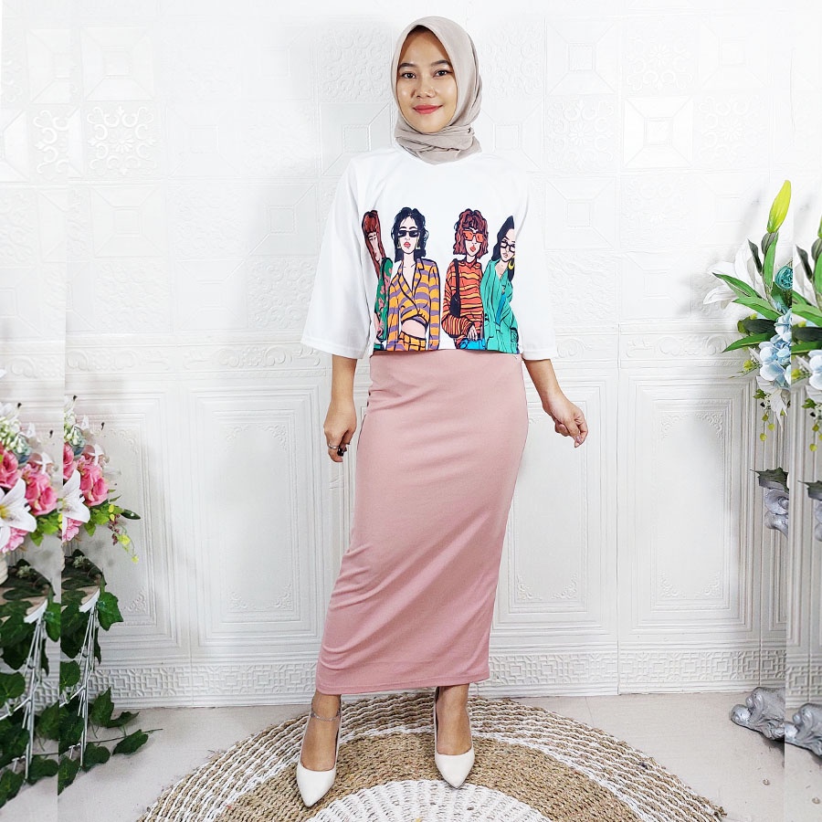 ONE SET 4 PEREMPUAN ROK DAN BAJU HANUM SET WANITA CANTIK VIRAL CARLINA MASA KINI