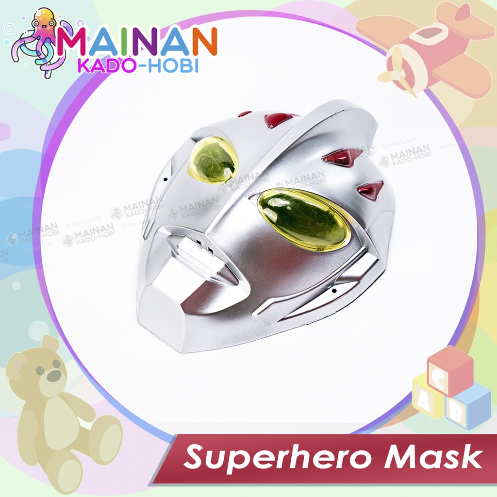 MAINAN ANAK TOPENG SUPERHERO MASK ROBOT KARAKTER ULTRAMAN