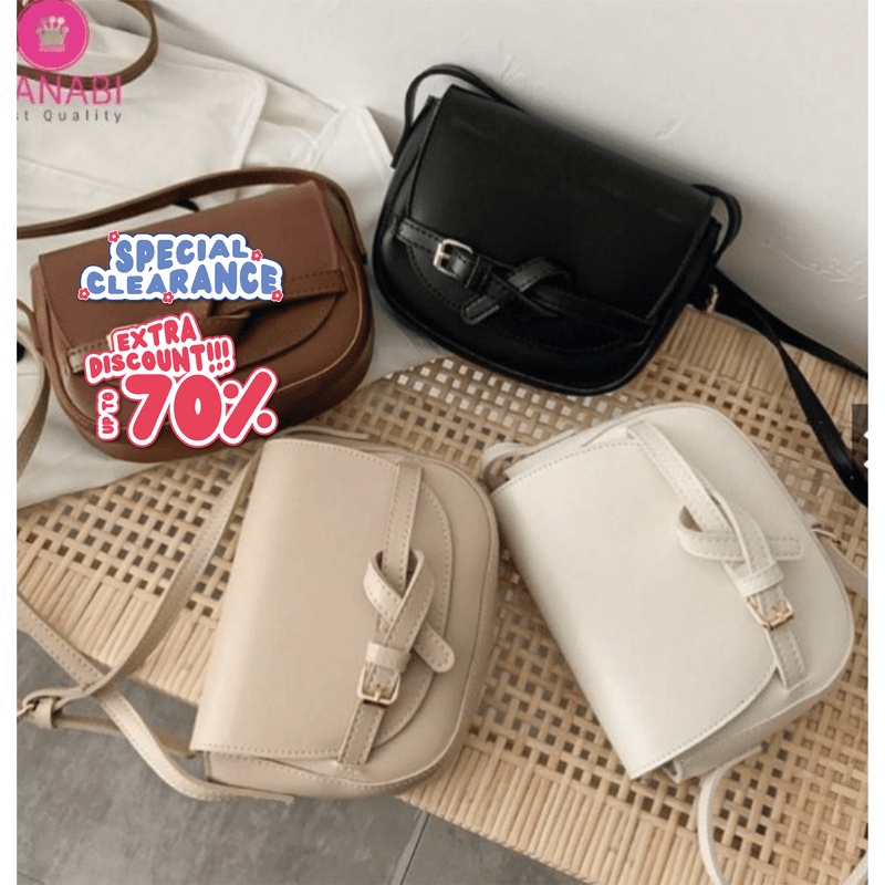 FIONA Tas Selempang Bahu Sling Bag Sabuk Wanita Fashion Korea NR