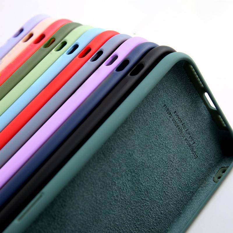 Casing Ponsel Silikon Cair Persegi Untuk Oppo Reno5 6 7 Z SE Pro 4G 5G Warna Permen Penutup Belakang