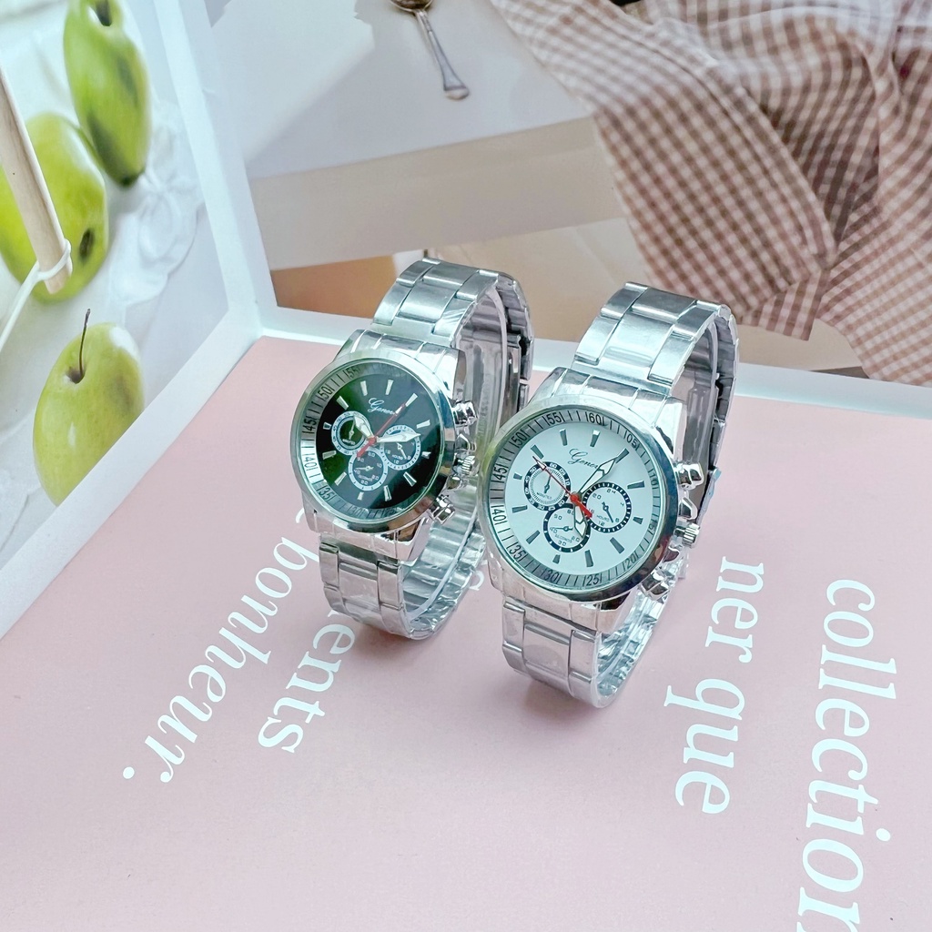 COD✅ Jam Tangan Rantai Wanita Sport Chrono Rariasi Stainless Steel Fashion Analog Quartz Watch   S1258