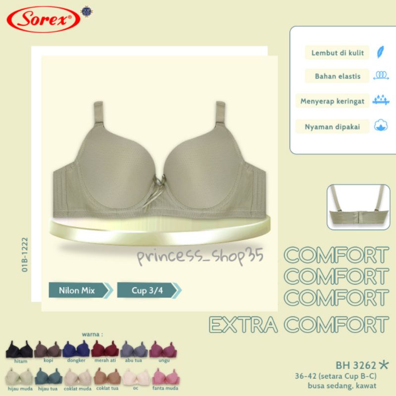 Sorex Bra 3262 Bh Wanita Sorex 3262 Bh Sorex Kawat Busa Sedang Cup Besar Size 36-42 Kait 3 Bh Sorex Kawat 3262 Bra Sorex Jumbo Bh Sorex 3262 Jumbo