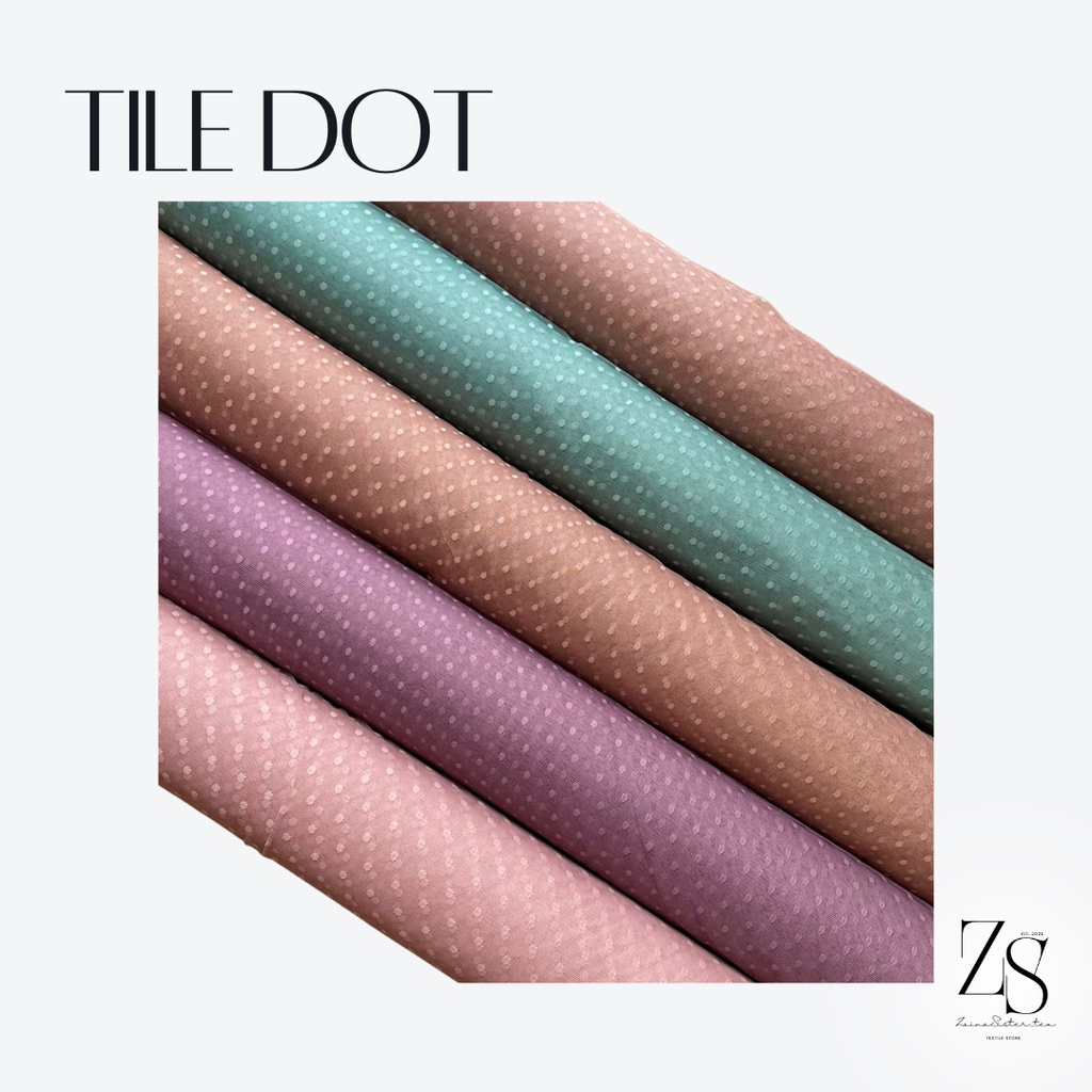 Bahan Kain Tile Tille Tule Tulle Dot Dotty Warna Rosegold Pink Hijau Wardah Ungu Lilac Mocca Milo Cokelat Susu