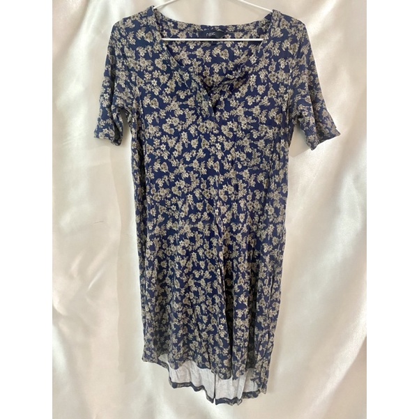 NEXT floral navy dress (preloved)
