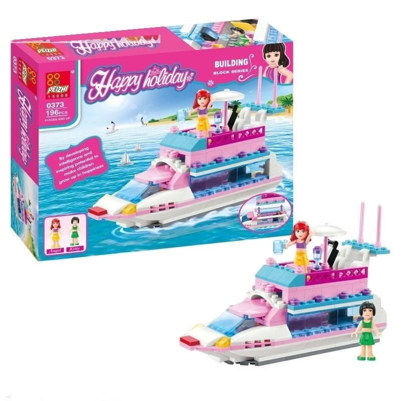 BRICKS COMPATIBLE BLOCKS HAPPY HOLIDAY KAPAL PESIAR 0373 ISI 196 PCS