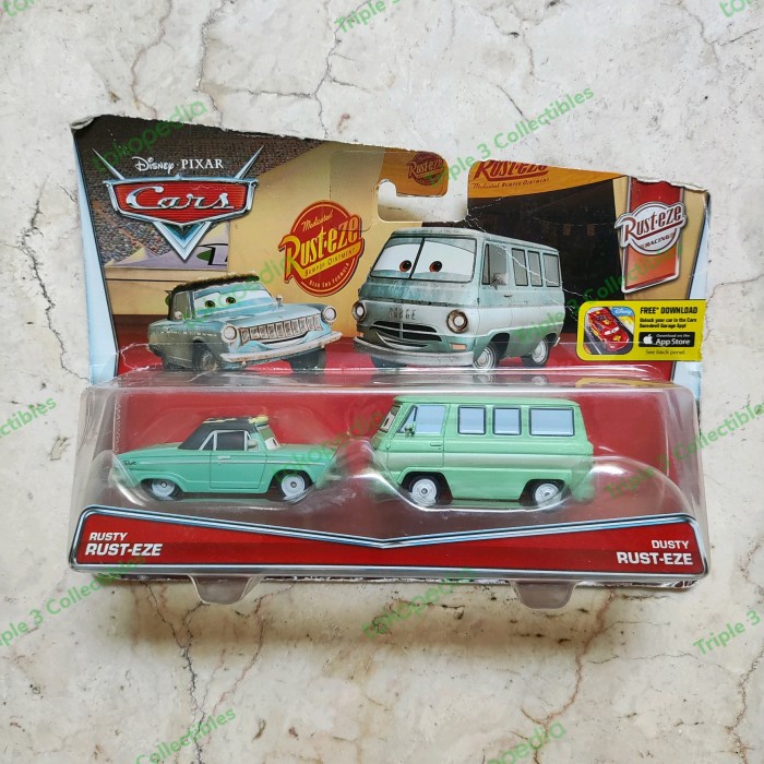 Diecast 1/55 Mattel Cars RUST-EZE RUSTY DUSTY Rusteze Racing Center