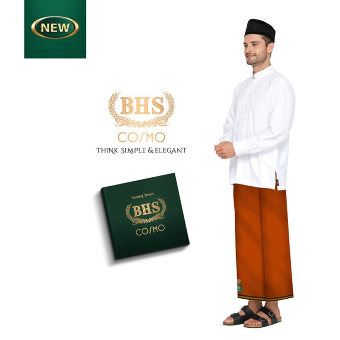 Sarung BHS Cosmo Warna Polos Coklat Carrot