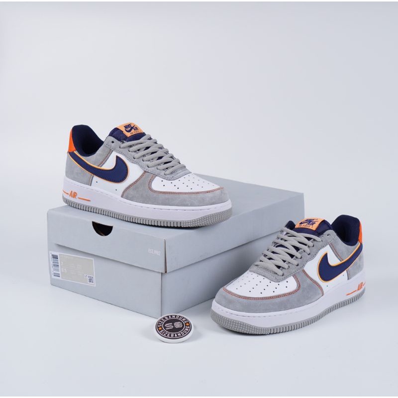 Sepatu Nike Air Force Cool Grey Orange