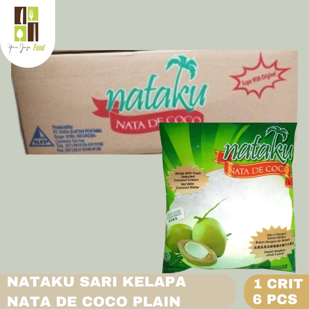 Nataku Nata De Coco Sari Kelapa Plain 1000g  [1 CARTON ]