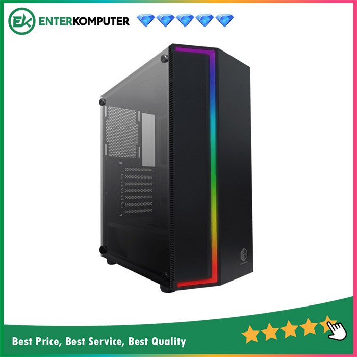 Casing CUBE GAMING THIAS BLACK - ATX - TEMPERED GLASS / Casing Gaming