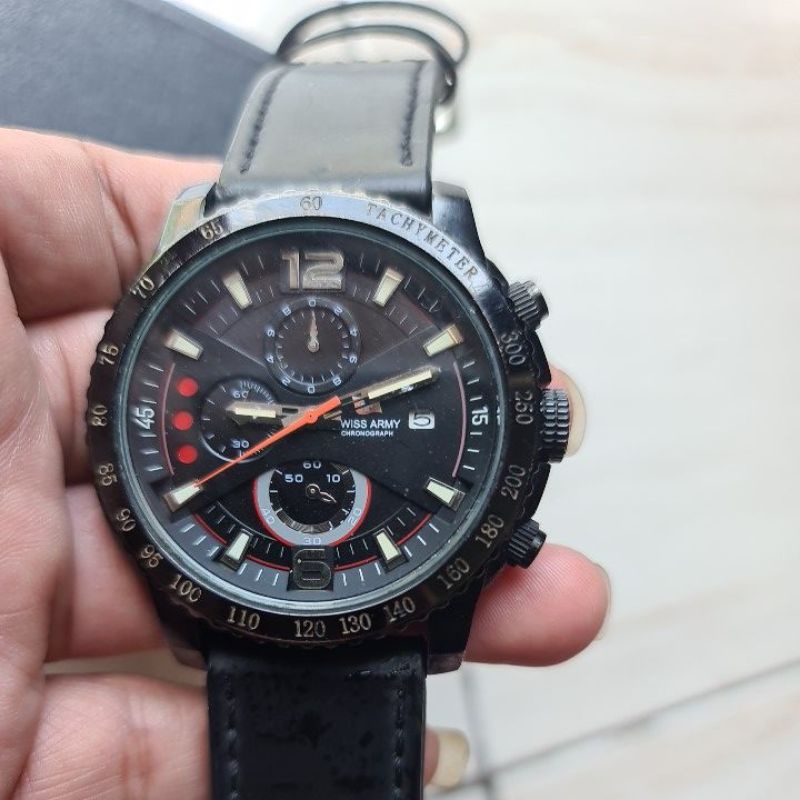 jam tangan original Sw1ss Army big size preloved second bekas