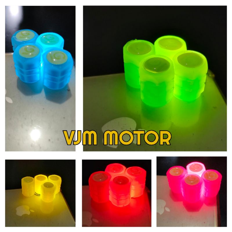 penutup/pentil ban Mobil motor sepeda luminos GOZIMA Glow in dark beautiful velve cap tires