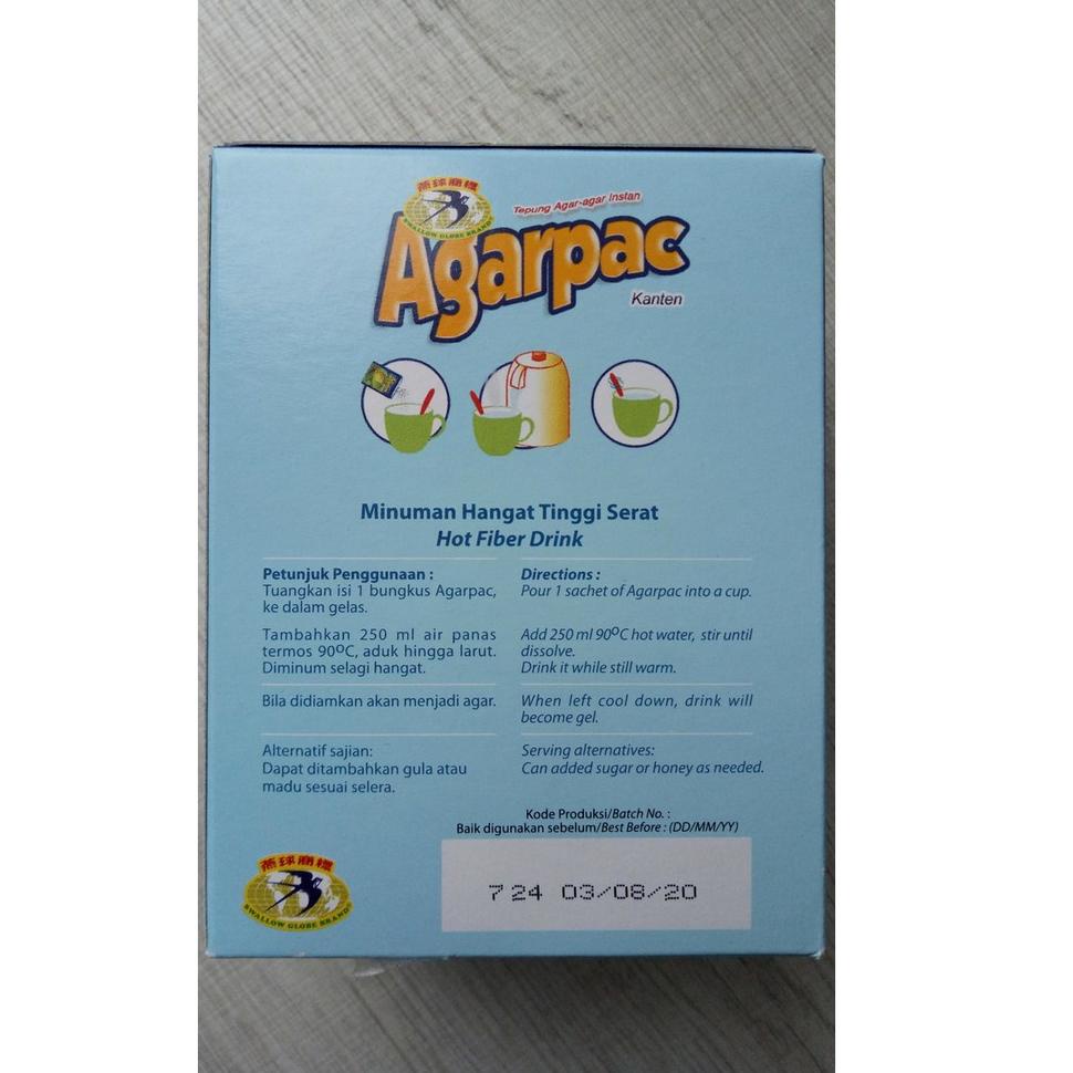 

M(9U✉) 10 Sachet AGARPAC dari Swallow Globe, minuman kaya serat - HALAL amanah