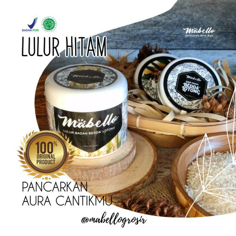 Lulur Mabello Bedak Lotong Rempah Makassar Lulur Pencerah Tubuh Permanen Mabello Bedda Lotong Halal BPOM Ori