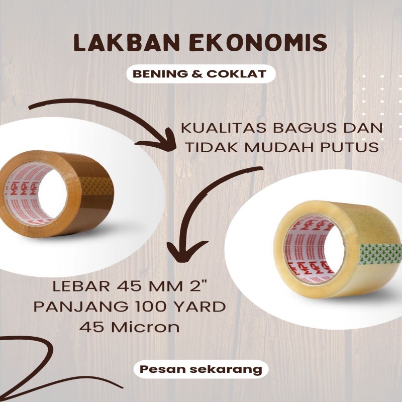 

LAKBAN BENING-COKLAT 45mm x 100 YARD BERKUALITAS