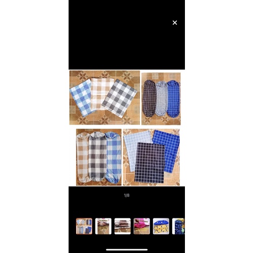 Urung bantal buat isi kapuk motif kotak aestetik / urung bantal