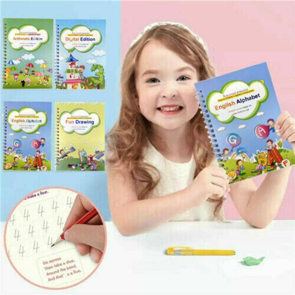 R-flower Handwriting Kaligrafi Buku Hadiah Reusable Groove Latihan Sulap Copybook