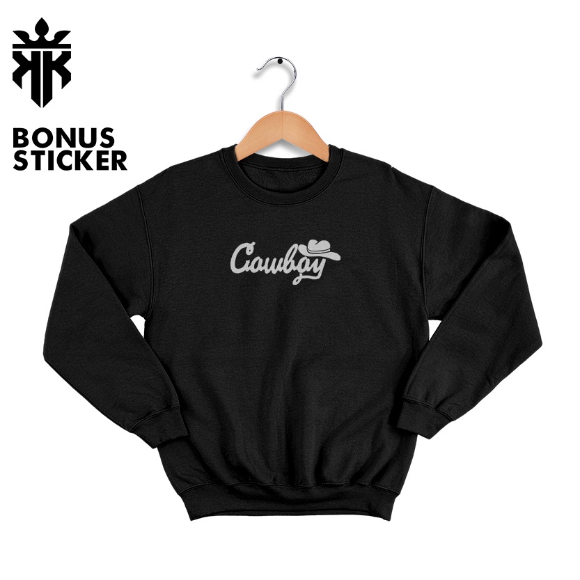 Crewneck Sweater Cowboy Guitar