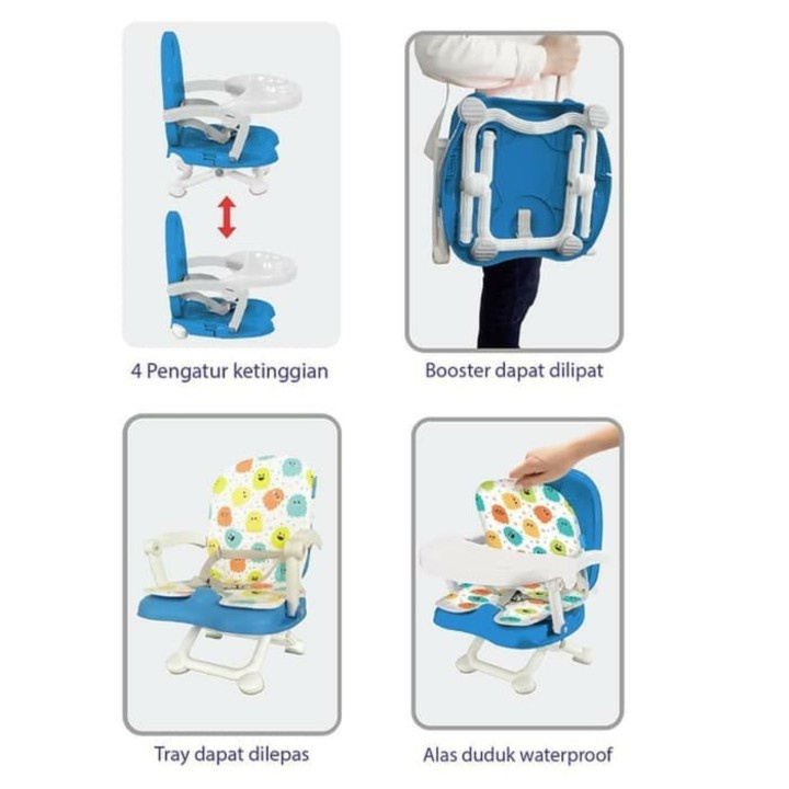 Baby Safe Pop N Eat Booster /kursi makan baby safe pop n eat BO002  /Pop n Eat Booster Seat Baby Safe BO02 . .