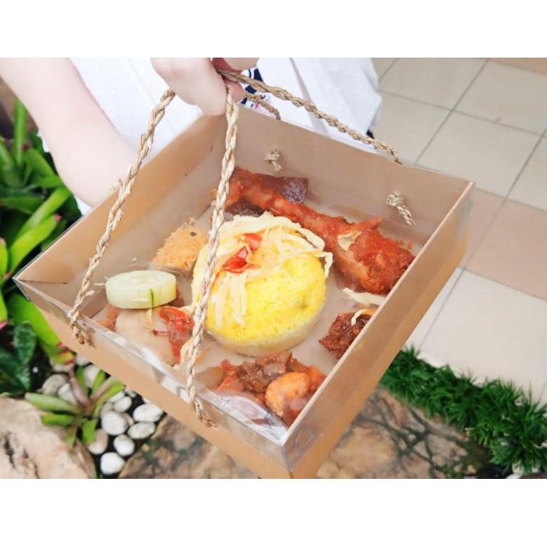 

㊕ Box Kraft Mika + tali (20x20x7,5cm) - per 10pcs げ