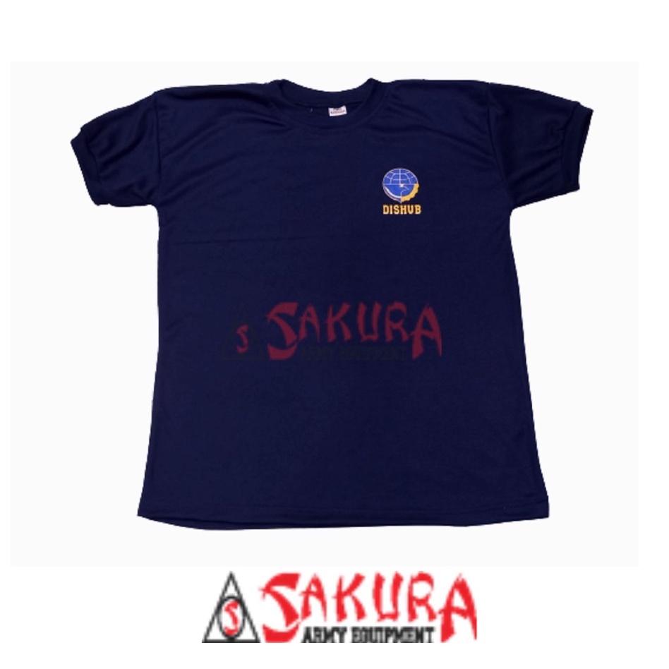 Kaos Oblong Dishub Logo Warna Biru Dongker