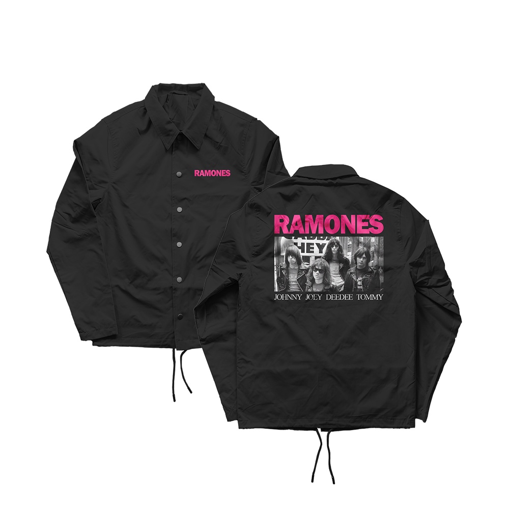 WINDBREAKER COACH JACKET BAND RAMONES | JAKET PRIA WANITA MUSIK PUNK BAHAN WATERPROOF ANTI AIR