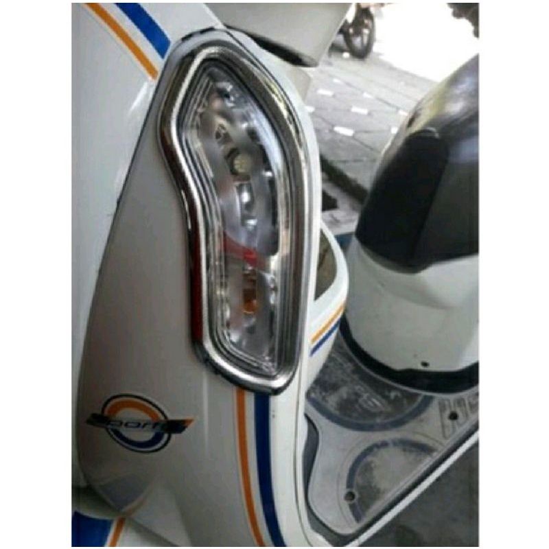 garnish lampu depan reflektor lampu sein depan belakang stop Scoopy fi K16 aksesoris original