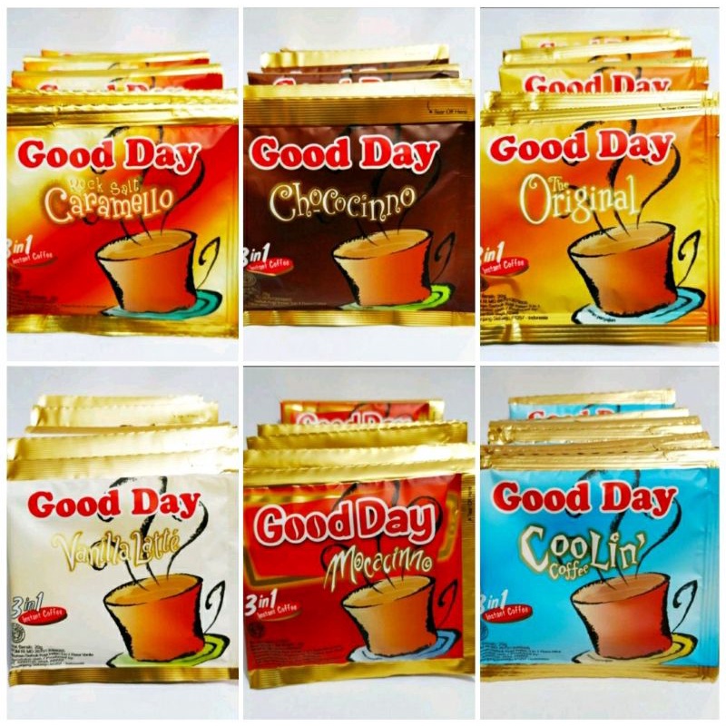 

Kopi Good Day Renteng 10 x 20 gr / GOOD DAY 3IN1 / GOOD DAY COOLIN / GOOD DAY MOCACINO / GOOD DAY CHOCOCINO / GOOD DAY COOLIN